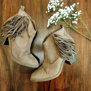Adorable Fringed Ankle Booties